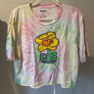 Insomniac EDC tie-dye Crop Shirt
